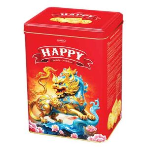 Bánh hỗn hợp hộp thiếc Happy Kỳ Lân 600 gam (MSP: HPKL600)