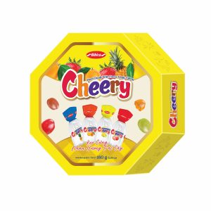 Kẹo cứng Cherry hộp giấy Vàng 160 gam (MSP: CHV160)