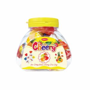 Kẹo cứng nhân trái cây Cherry hộp nhựa Vàng 80 gam  (MSP: CHV80)