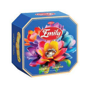 Bánh hỗn hợp Hộp Giấy Emily Phụng Xanh Biển Bát Giác150 gam (MSP: EPXBBG150)