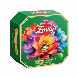 Bánh hỗn hợp Hộp Giấy Emily Phụng Xanh Bát Giác150 gam (MSP: EPXBG150)