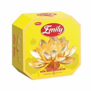 Bánh hỗn hợp Hộp Giấy Emily Phụng Vàng Bát Giác150 gam (MSP: EPVBG150)