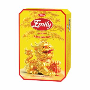 Bánh hỗn hợp Hộp Giấy Emily Lân Vàng 150 gam (MSP: ELV150)