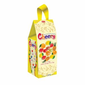 Kẹo cứng Cherry hộp giấy Vàng 200 gam (MSP: CHV200)